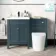 Bermuda Inky Blue Combination Vanity Basin and Boston Toilet 1100mm