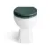 Bermuda Midnight Green Combination Vanity Basin and Hudson Toilet with Wooden Seat 1100mm