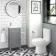 Bermuda Dove Grey Cloakroom Basin Vanity 400mm