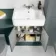 Monaco Midnight Green Basin Vanity and Back To Wall Unit 1200mm (Excludes Pan & Cistern)