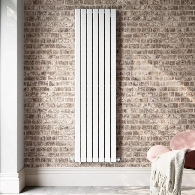 Faro White Double Flat Panel Vertical Radiator 1800x490mm