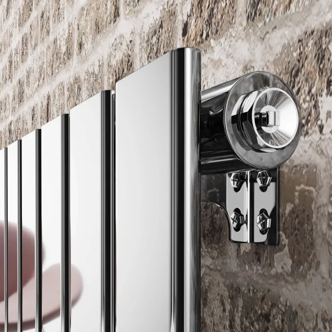 Faro Chrome Single Flat Panel Horizontal Radiator 600x980mm