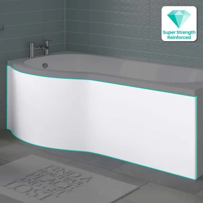 1700 Super Strength Reinforced Acrylic P Shaped Bath Front Panel