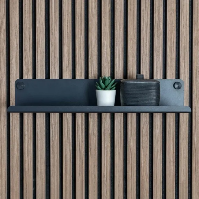 Trepanel Customise® Black Shelf 519mm inc Black Screws