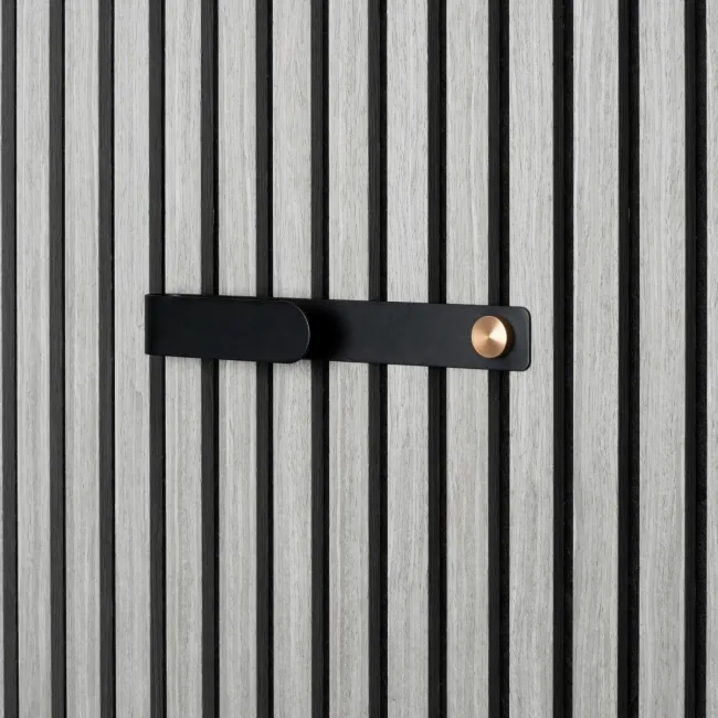 Trepanel Customise® Black Horizontal Metal Hook with Brass Screw