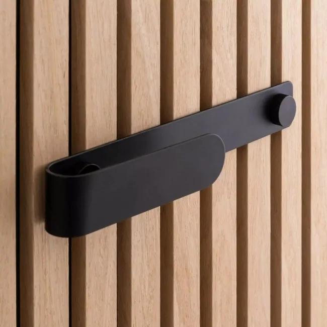 Trepanel Customise® Black Horizontal Metal Hook with Black Screw