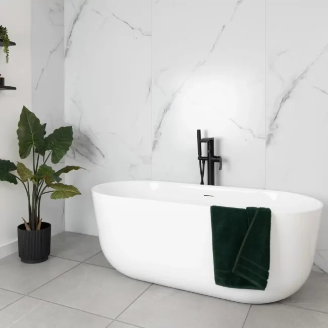 Trepanel Aqua Luxe® Carrara Soft Marble Effect Embossed Satin SPC XXL Wall Panel