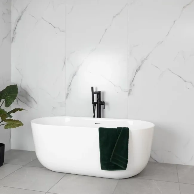 Trepanel Aqua Luxe® Carrara Soft Marble Effect Embossed Satin SPC XXL Wall Panel