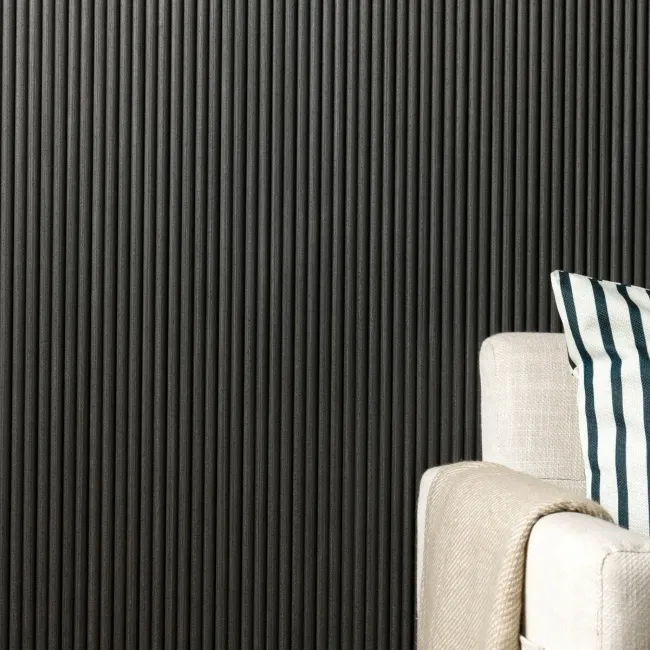 Trepanel Flex® Noir Black Flexible Acoustic Wood Panels 2400x300