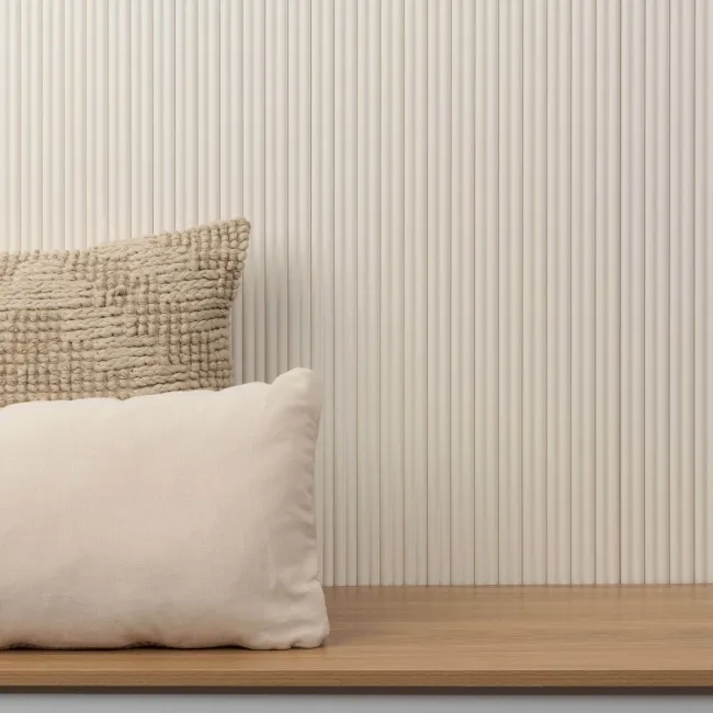 Trepanel Flex® White Flexible Acoustic Wood Panels 2400x300