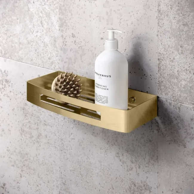 Ivy Brushed Brass Soap Basket