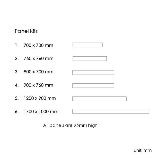 London Square Stone Shower Tray 700x700mm & Riser Kit