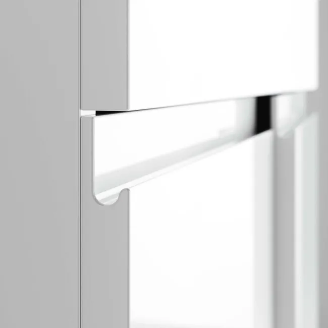 Trent Gloss White Double Vanity with Marble Top & Curved Counter Top Basin 1200mm