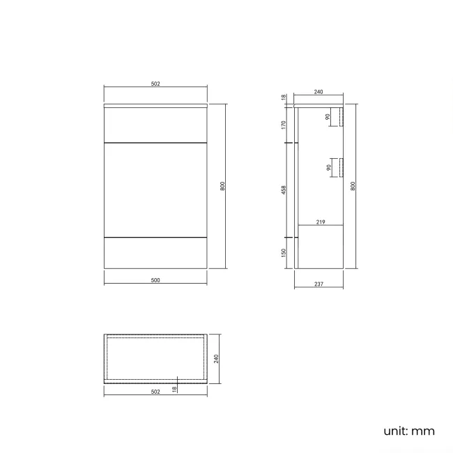 Harper Gloss White Combination Vanity Basin & Miami Toilet 1000mm