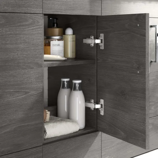 Harper Charcoal Elm Side Cabinet Unit 300mm