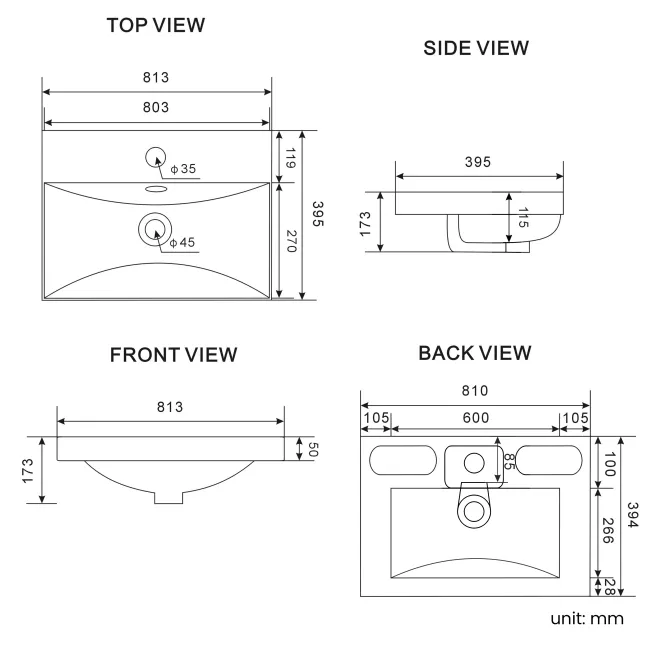 Havana Fluted Country Oak Combination Vanity Basin and Aruba Toilet 1300mm - Black Accents