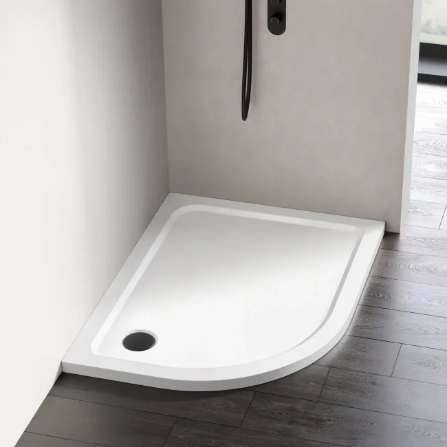 London Offset Quadrant Stone Shower Tray 1200x900mm - Left Handed