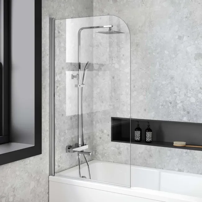 Dover 1600x750 Keyhole Shower Bath & 6mm Easy Clean Screen