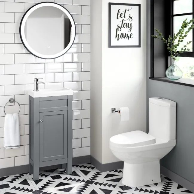 Bermuda Dove Grey Cloakroom Basin Vanity 400mm