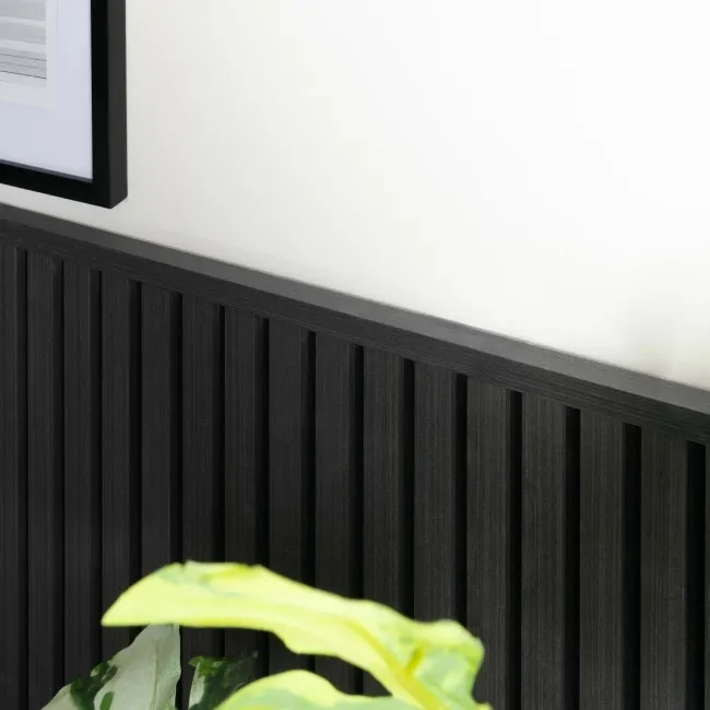 Trepanel® Black Wood Acoustic Panel Top Trim
