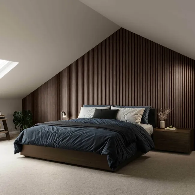 Trepanel XL® 3m Walnut Brown Acoustic Wood Standard Slat Panels