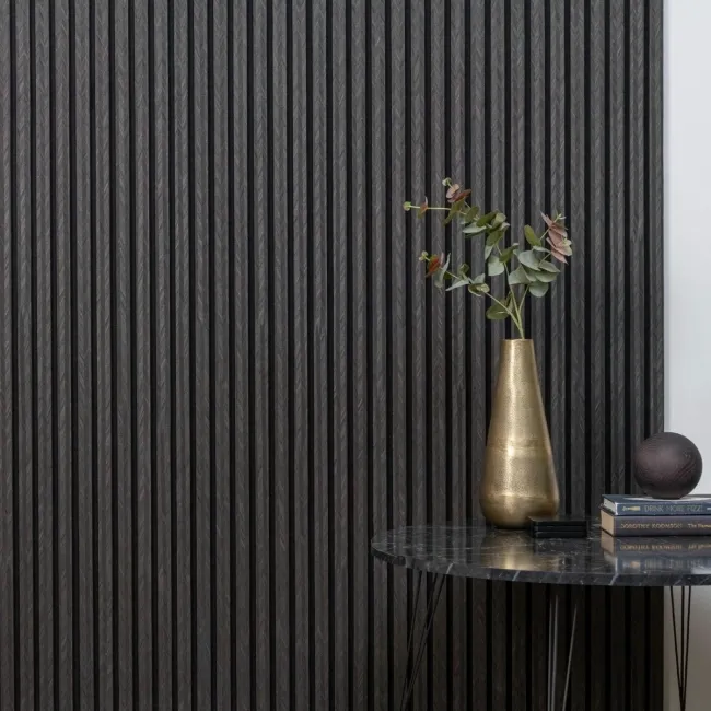 Trepanel® Chevron Noir Black Acoustic Wood Wall Panels