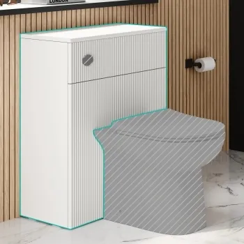 Sicily Fluted Coastal White 600 Toilet Unit