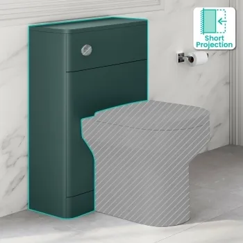 Mystic Green Slimline Back To Wall Toilet Unit 500mm