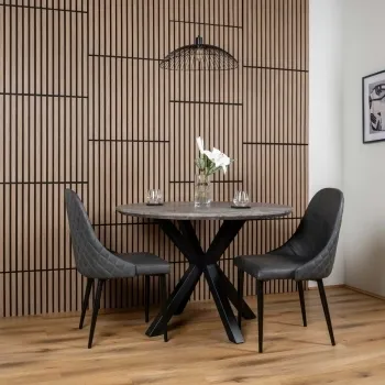 Trepanel® Smoked Oak Square Acoustic Wood Wall Panels