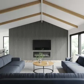 Trepanel XL® 3m Ash Grey Acoustic Wood Standard Slat Panels