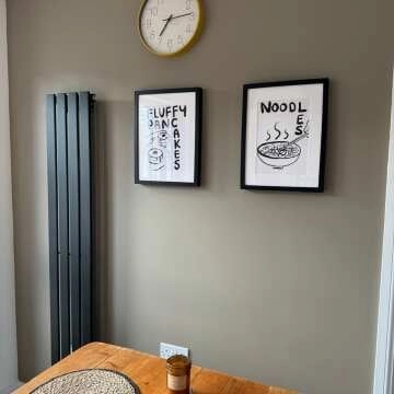 Faro Matt Black Single Flat Panel Vertical Radiator 1600x280mm