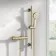 Aran Brushed Brass Round Thermostatic Bar Shower Set