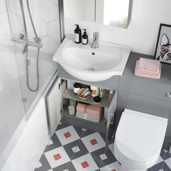 Quartz Stone Grey Combination Vanity Basin and Denver Toilet 1050mm