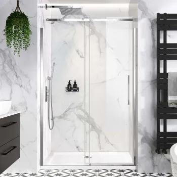 Stockholm Easy Clean 8mm Frameless Sliding Shower Door 1200mm