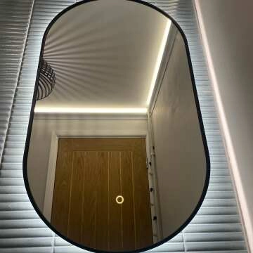 Darci Black Framed Backlit llluminated LED Mirror 900x500mm