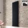 Faro Matt Black Double Flat Panel Vertical Radiator 1800x490mm