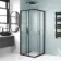 London Matt Black 6mm Corner Entry Shower Enclosure 760x760mm