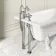 Abingdon 1700mm Single Ended Roll Top Bath - White Feet