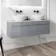 Trent Stone Grey Double Wall Hung Drawer Vanity with Marble Top & Oval Counter Top Basin 1200mm
