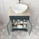 Lucia Inky Blue Vanity with Oak Effect Top & Oval Counter Top Basin 640mm