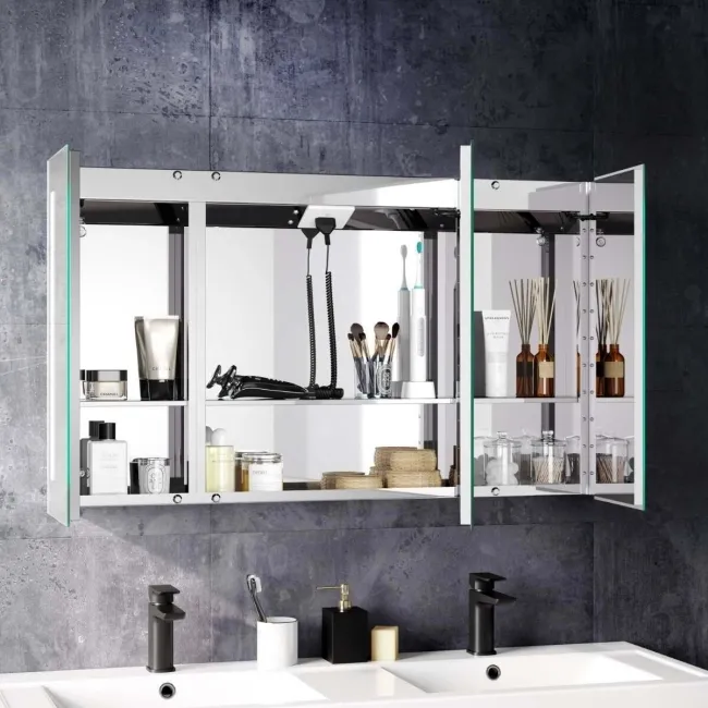 Emielia Illuminated LED Mirror Cabinet With BLUETOOTH Speaker 600x1000mm