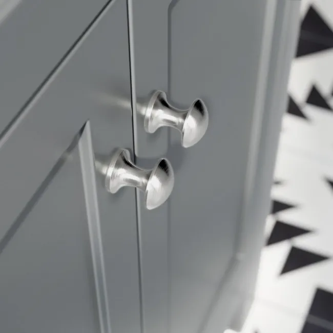 Bermuda Dove Grey Vanity With Oval Counter Top Basin 600mm