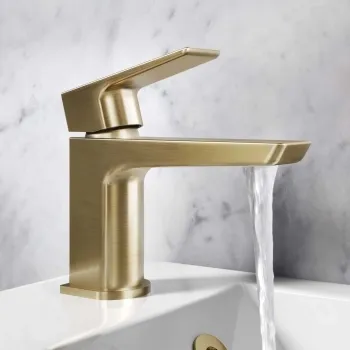 Soar Brushed Brass Cloakroom Basin Mixer Tap