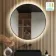 Mollie Black Framed Round Backlit llluminated LED Mirror 800mm