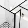 Munich Matt Black Framed 8mm Walk In Shower Enclosure 1400mm & 900mm Glass with Pivotal Return Panel