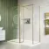 Munich Brushed Brass Framed 8mm Walk In Shower Enclosure 1000mm & 800mm Glass with Return Panel