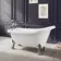 Highbury 1550mm Roll Top Slipper Bath - Chrome Claw Feet