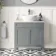 Bermuda Dove Grey Vanity with Marble Top & Oval Counter Top Basin 800mm