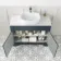 Lucia Inky Blue Vanity with Marble Top & Curved Counter Top Basin 1030mm