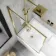Dover 1500x750 Keyhole Shower Bath & 6mm Easy Clean Brushed Brass Framed Bath Screen